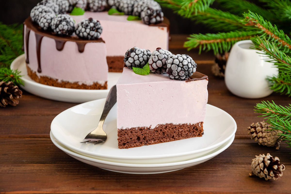 Corazón de queso con zarzamora