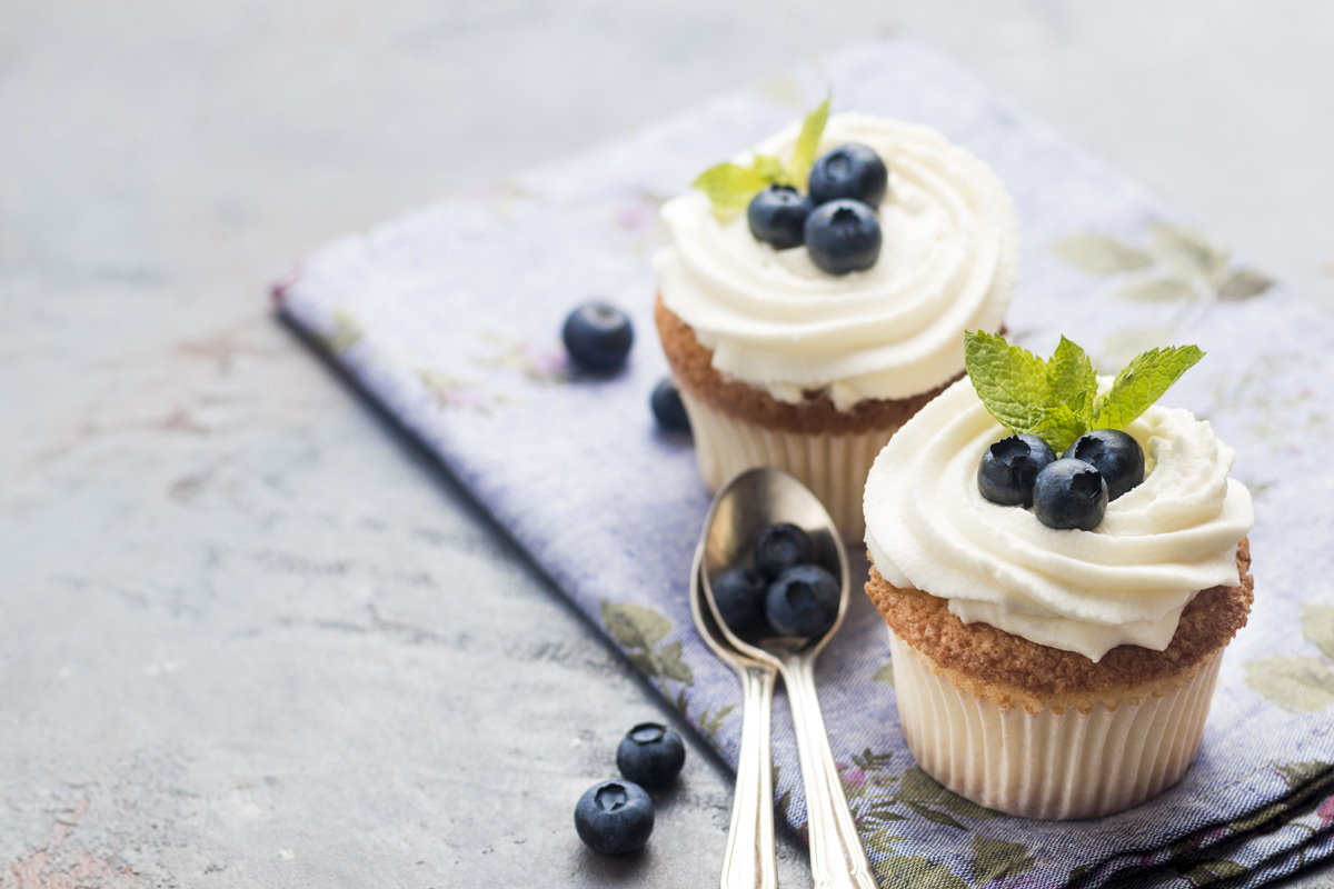 Cupcakes Paleo de Blueberry
