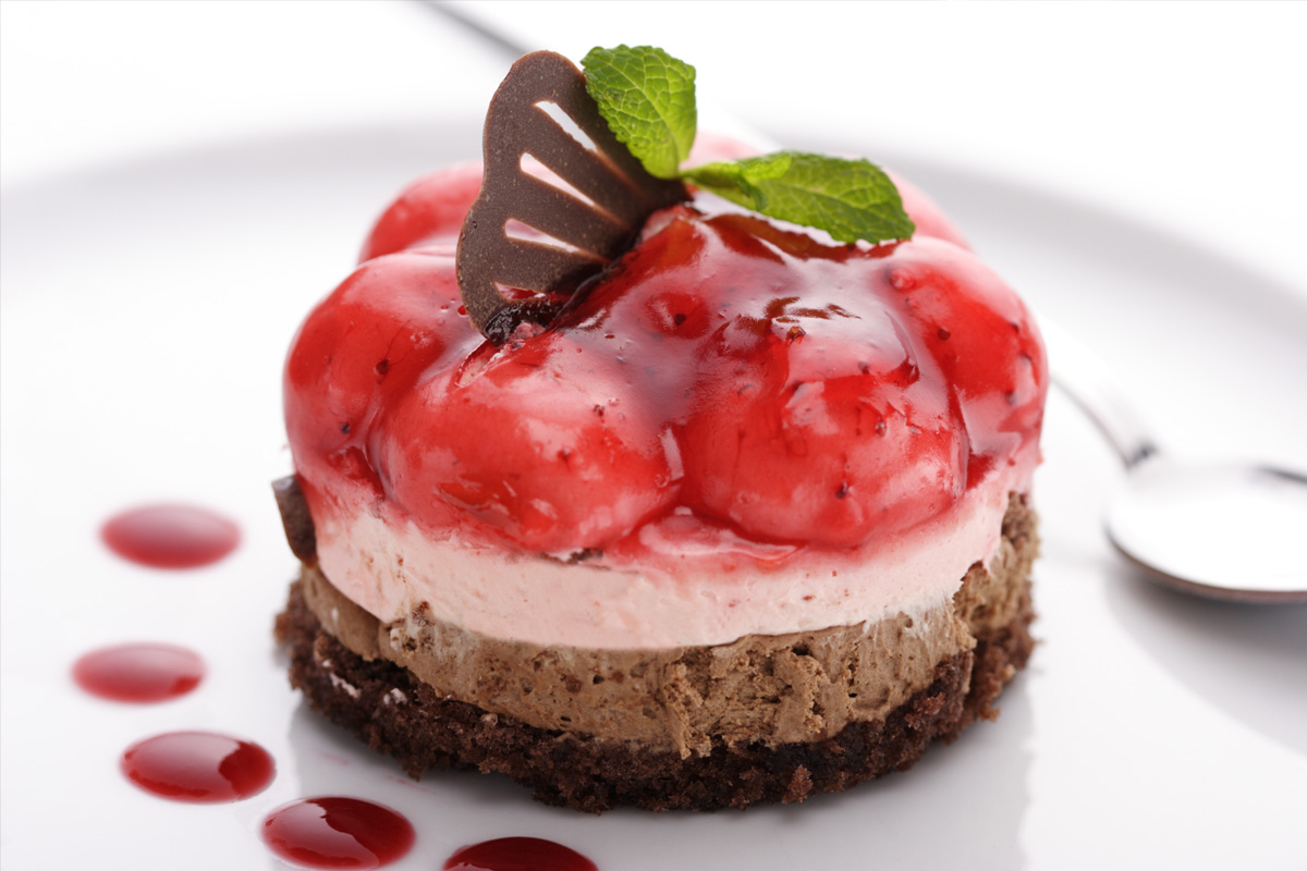 Pastel de fresa silvestre